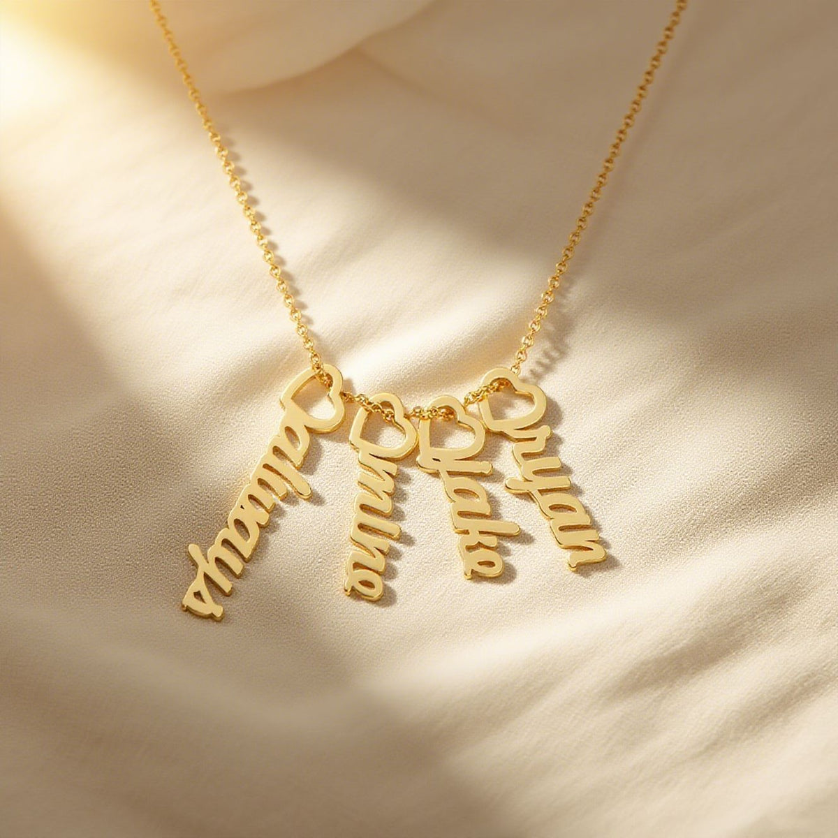  Custom Vertical Script Name Necklace Stainless Steel - friendship necklace gift from Bestie Keepsake