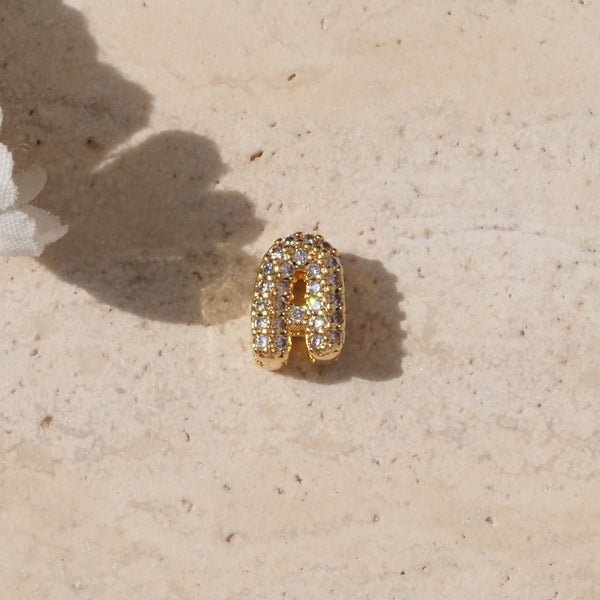  Pave CZ Initial & Heart Birthstone Adjustable Bracelet - friendship necklace gift from Bestie Keepsake