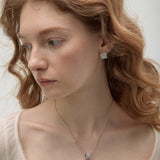 Iris Mother of Pearl Floral Barrel Necklace - friendship necklace gift from Bestie Keepsake