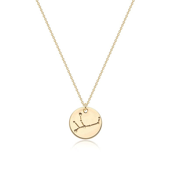  Constellation Coin Pendant Necklace in 14K Gold Plated - friendship necklace gift from Bestie Keepsake