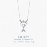  Celestial Zodiac Sterling Silver Necklace - friendship necklace gift from Bestie Keepsake