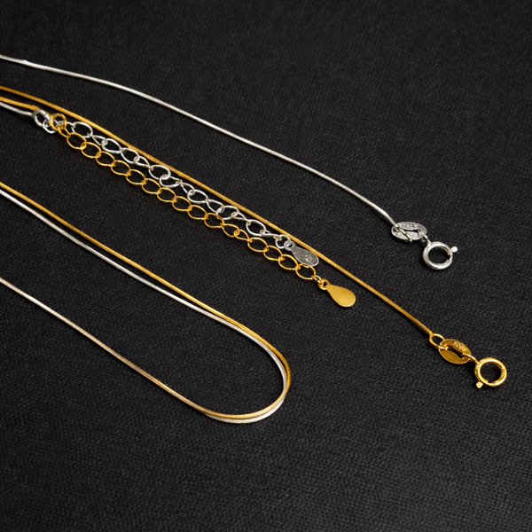  Dainty Snake Chain Necklace in 925 Sterling Silver - friendship necklace gift from Bestie Keepsake