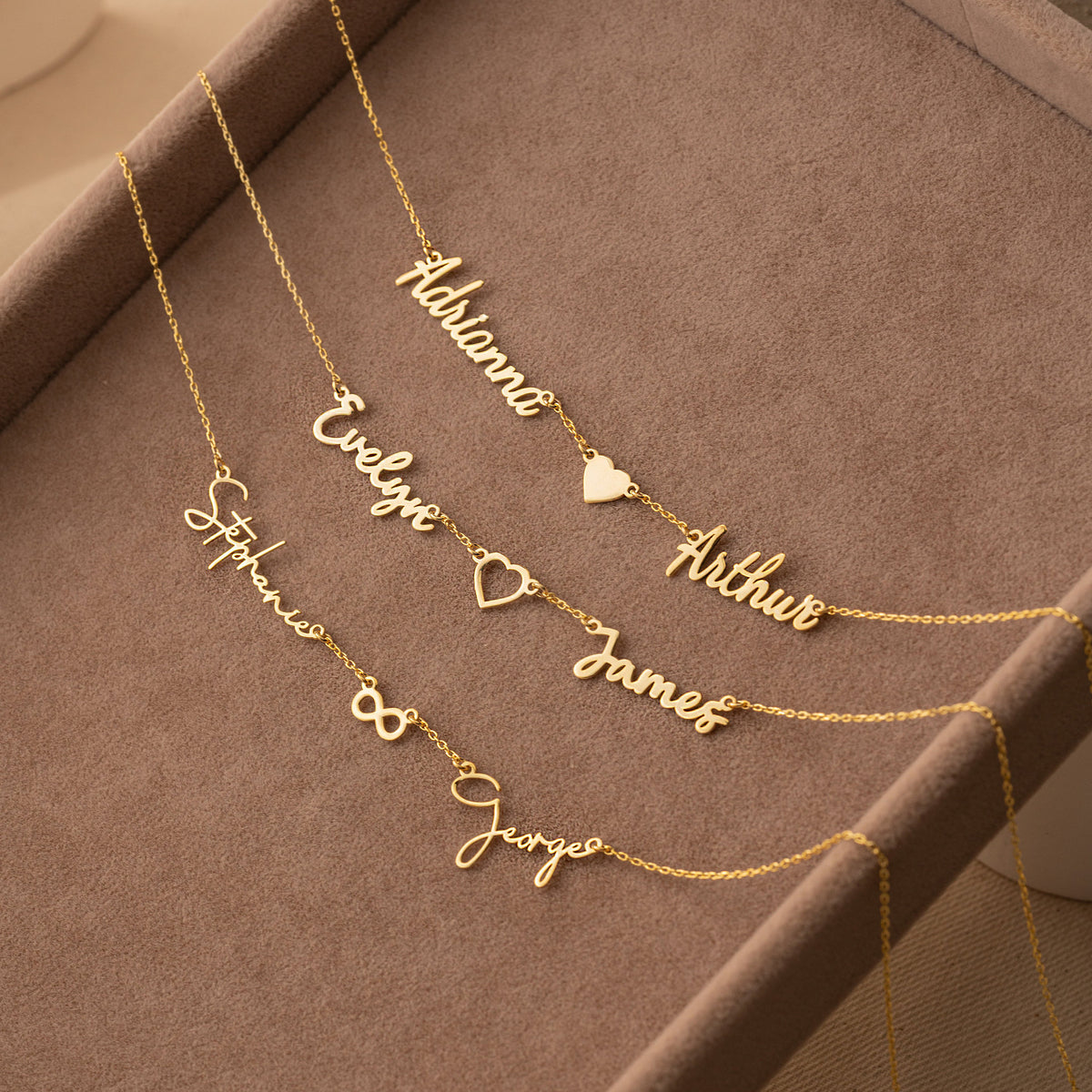  Personalized Two Name Cutout Necklace with Symbol Charm - friendship necklace gift from Bestie Keepsake