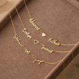  Personalized Two Name Cutout Necklace with Symbol Charm - friendship necklace gift from Bestie Keepsake