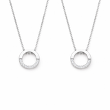  Pavé Open Circle Pendant Necklace in Alloy - friendship necklace gift from Bestie Keepsake