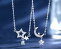  Celestial Star & Moon Pendant Necklace in Sterling Silver - friendship necklace gift from Bestie Keepsake