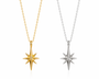  North Star Pendant Necklace 925 Sterling Silver - friendship necklace gift from Bestie Keepsake