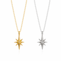  North Star Pendant Necklace 925 Sterling Silver - friendship necklace gift from Bestie Keepsake