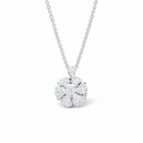  Spinning Snowflake Crystal Pendant Necklace - friendship necklace gift from Bestie Keepsake