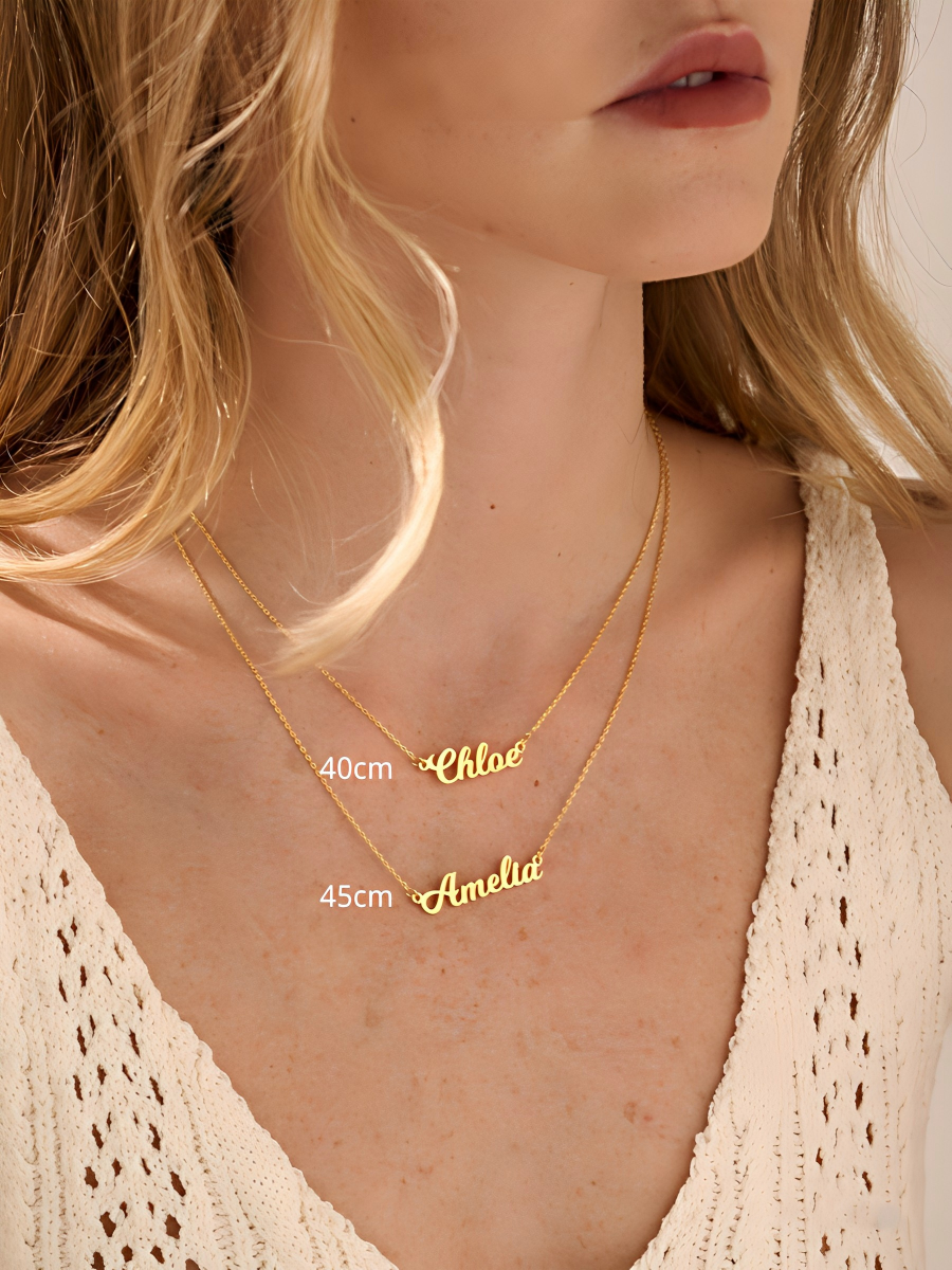  Custom Script Name Necklace in 925 Sterling Silver - friendship necklace gift from Bestie Keepsake