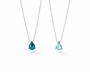  Teardrop Zircon Necklace in Sterling Silver - friendship necklace gift from Bestie Keepsake