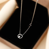  Celestial Sun and Moon Octagon Necklace Sterling Silver - friendship necklace gift from Bestie Keepsake
