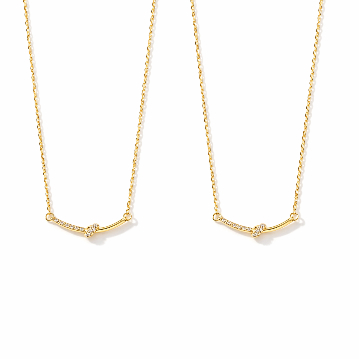  Dainty Twisted Bar Necklace in S925 Sterling Silver - friendship necklace gift from Bestie Keepsake