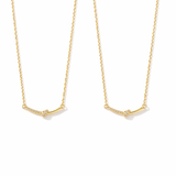  Dainty Twisted Bar Necklace in S925 Sterling Silver - friendship necklace gift from Bestie Keepsake