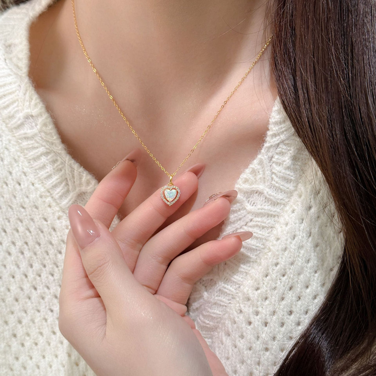  Bowknot Heart Zircon Necklace - friendship necklace gift from Bestie Keepsake