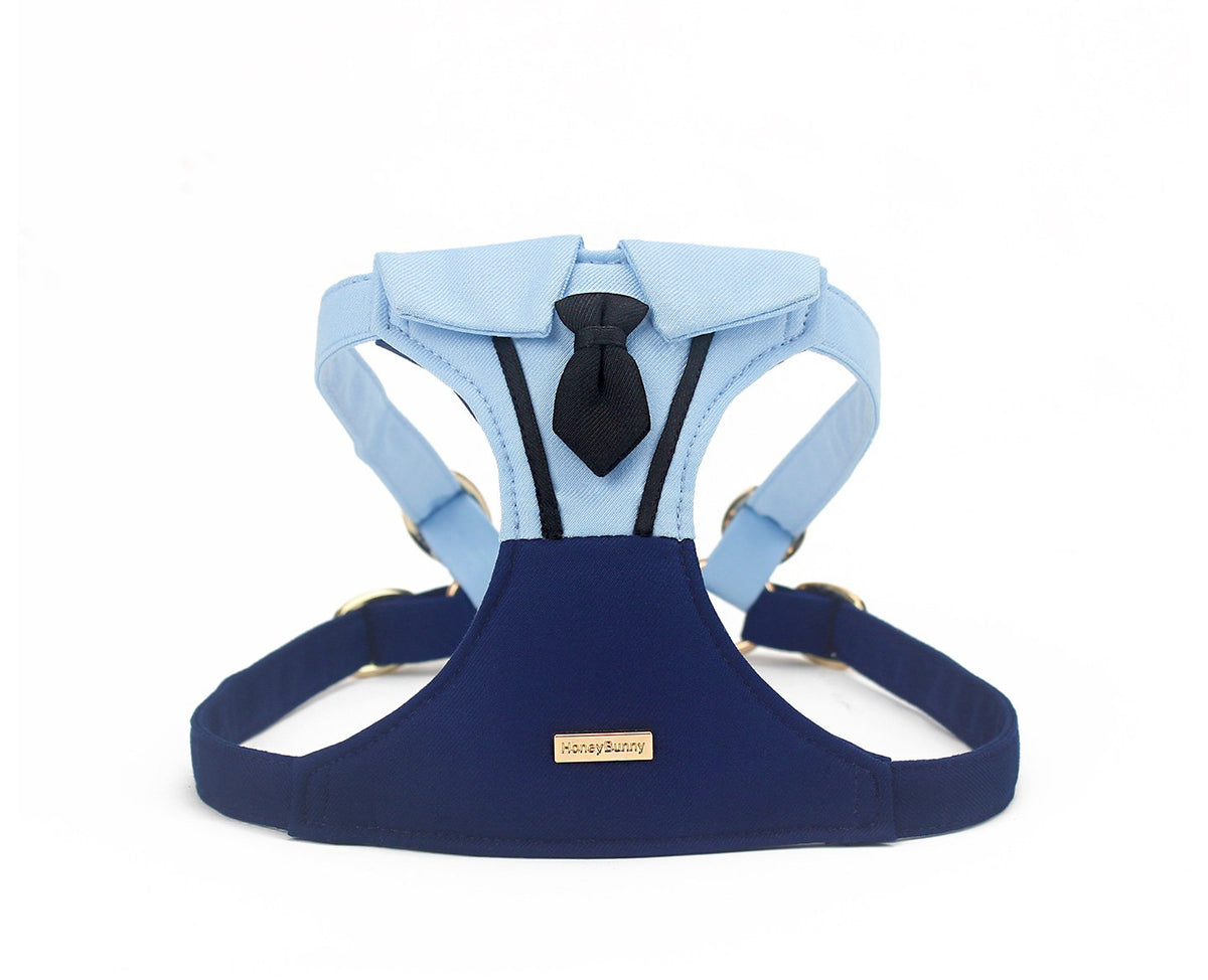  Officer Uniform Harness & Leash Set – Blue - friendship necklace gift from Bestie Keepsake