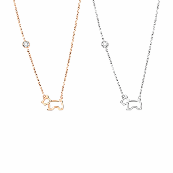  Hollow Puppy Pendant S925 Sterling Silver Necklace - friendship necklace gift from Bestie Keepsake