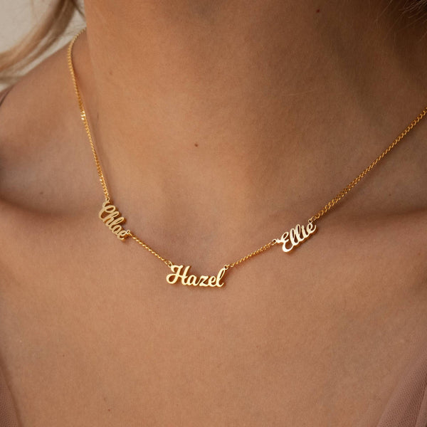  Personalized Multi-Name Necklace in Stainless Steel - friendship necklace gift from Bestie Keepsake