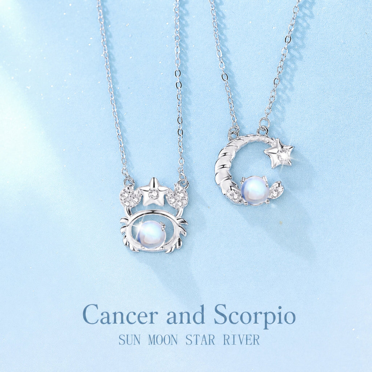  Celestial Zodiac Sterling Silver Necklace - friendship necklace gift from Bestie Keepsake