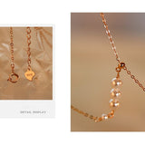  Pearl Drop Y-Necklace in S925 Sterling Silver - friendship necklace gift from Bestie Keepsake