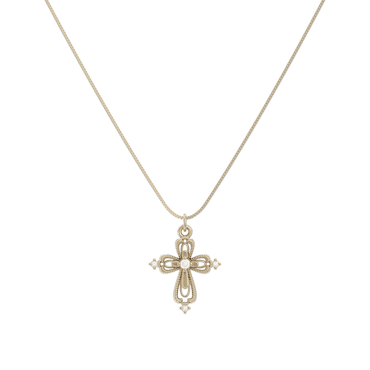  Ornate Lace Cross Pendant Necklace - friendship necklace gift from Bestie Keepsake