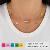  Enamel Heart Charm Necklace S925 Silver - friendship necklace gift from Bestie Keepsake