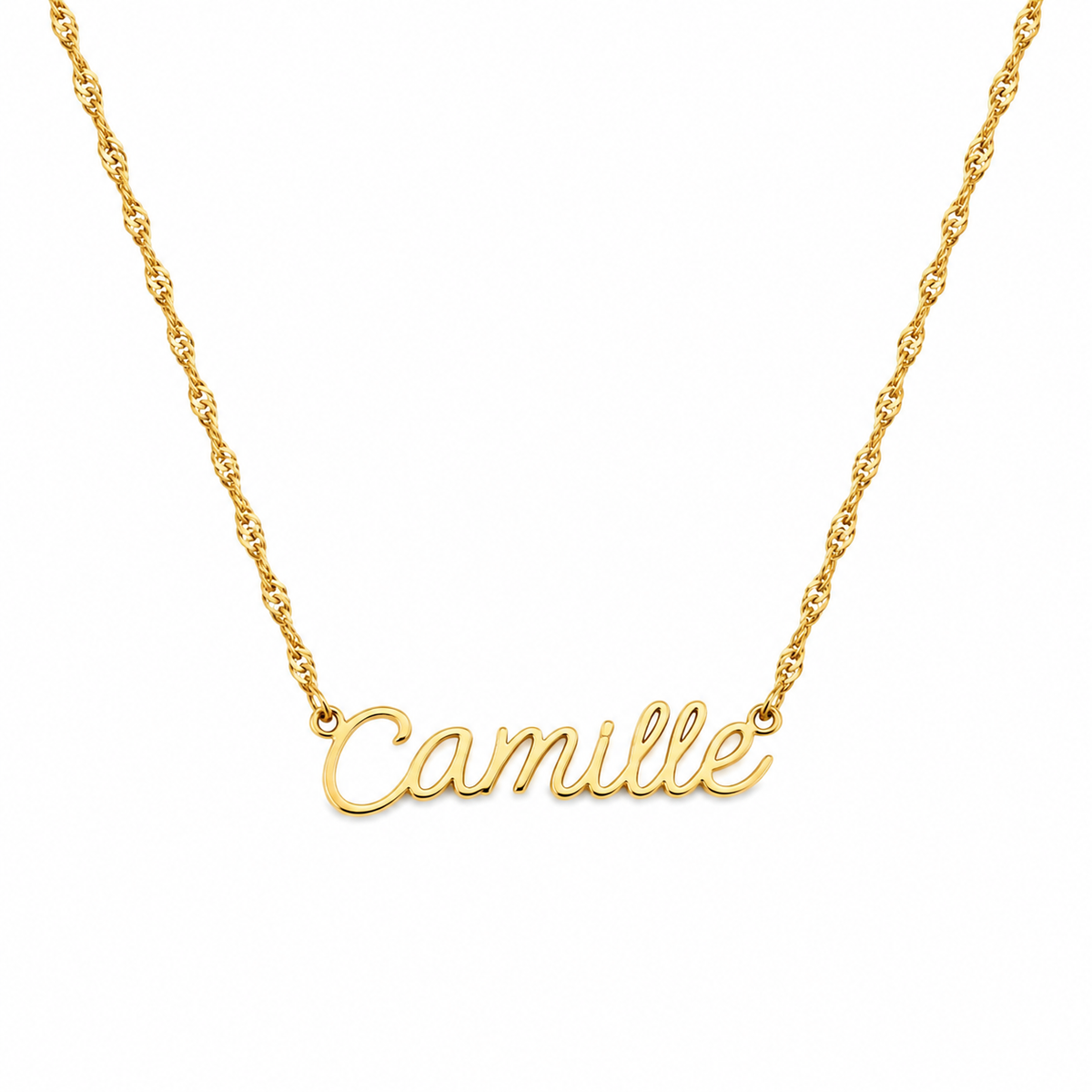  Script Name Pendant Necklace in Stainless Steel - friendship necklace gift from Bestie Keepsake