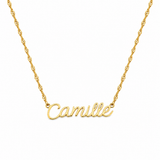  Script Name Pendant Necklace in Stainless Steel - friendship necklace gift from Bestie Keepsake