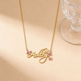  Butterfly Script Name Necklace Stainless Steel - friendship necklace gift from Bestie Keepsake