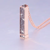  Crystal Encrusted Hidden Bar Necklace - friendship necklace gift from Bestie Keepsake