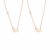  Hollow Puppy Pendant S925 Sterling Silver Necklace - friendship necklace gift from Bestie Keepsake