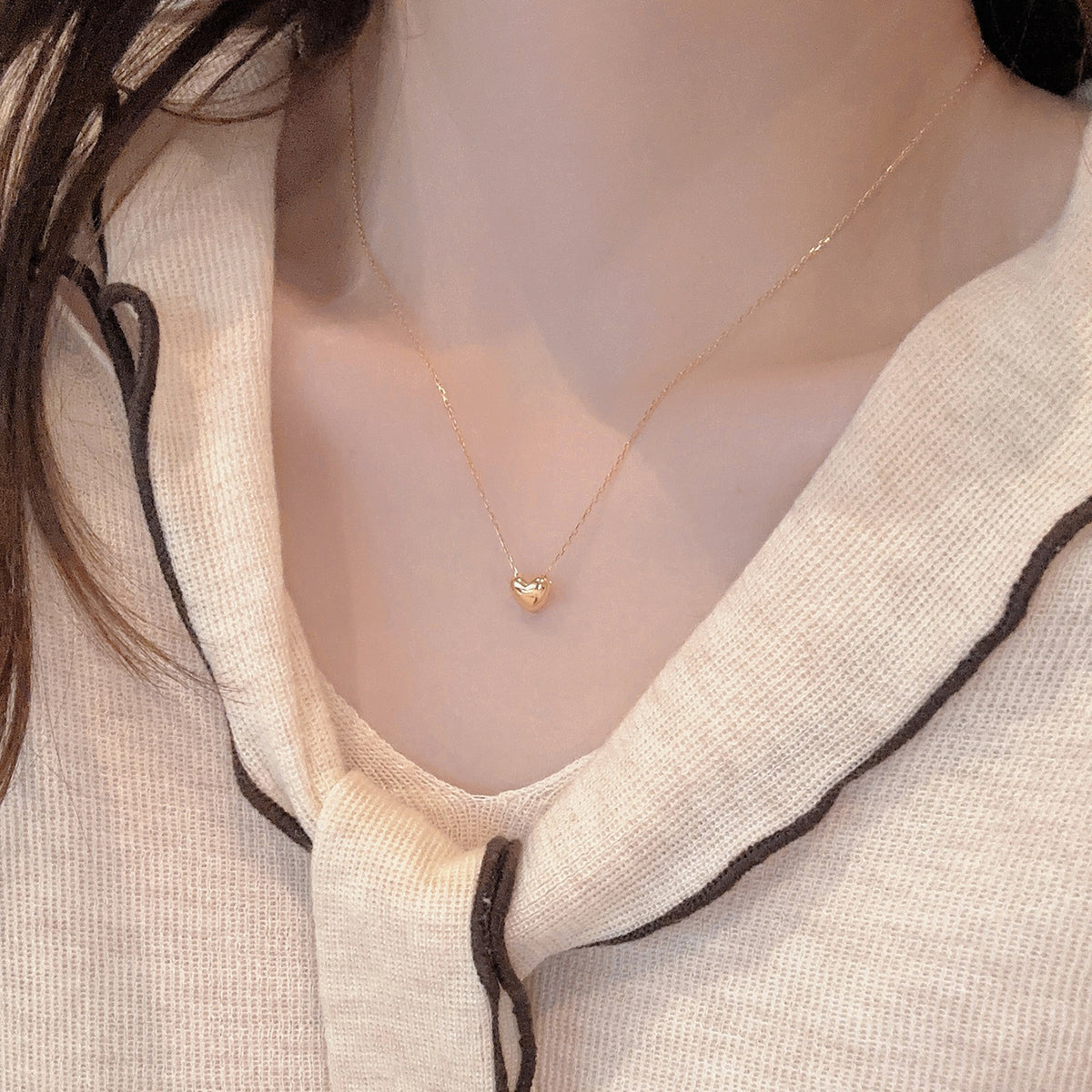  Dainty Heart Pendant S925 Sterling Silver Necklace - friendship necklace gift from Bestie Keepsake
