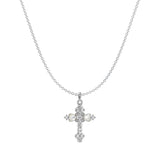  Ornate Petal Cross Pendant Necklace with Mother of Pearl - friendship necklace gift from Bestie Keepsake
