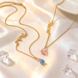  Personalized Script Name Necklace with Birthstone Charm - friendship necklace gift from Bestie Keepsake