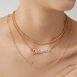  Custom Pavé Name Necklace in 925 Sterling Silver - friendship necklace gift from Bestie Keepsake