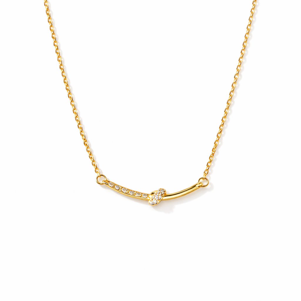  Dainty Twisted Bar Necklace in S925 Sterling Silver - friendship necklace gift from Bestie Keepsake