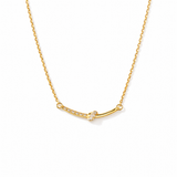  Dainty Twisted Bar Necklace in S925 Sterling Silver - friendship necklace gift from Bestie Keepsake