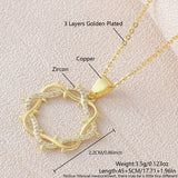  Micro-Pave Thorn Circle Necklace - friendship necklace gift from Bestie Keepsake