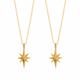  North Star Pendant Necklace 925 Sterling Silver - friendship necklace gift from Bestie Keepsake