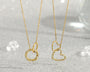  Interlocking Pavé Crystal Necklace in 18K Gold Plated Stainless Steel - friendship necklace gift from Bestie Keepsake