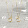  Interlocking Pavé Crystal Necklace in 18K Gold Plated Stainless Steel - friendship necklace gift from Bestie Keepsake