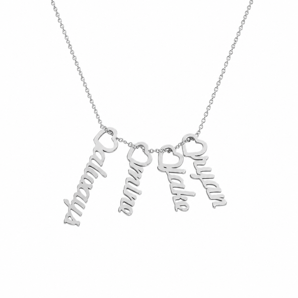  Custom Vertical Script Name Necklace Stainless Steel - friendship necklace gift from Bestie Keepsake