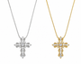  Ornate Zirconia Cross Pendant Necklace - friendship necklace gift from Bestie Keepsake