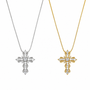  Ornate Zirconia Cross Pendant Necklace - friendship necklace gift from Bestie Keepsake