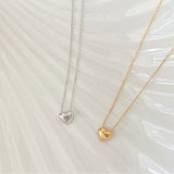  Dainty Heart Pendant S925 Sterling Silver Necklace - friendship necklace gift from Bestie Keepsake