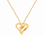  Interlocking Double Heart Engraved Necklace Stainless Steel - friendship necklace gift from Bestie Keepsake