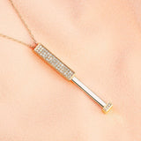  Crystal Encrusted Hidden Bar Necklace - friendship necklace gift from Bestie Keepsake