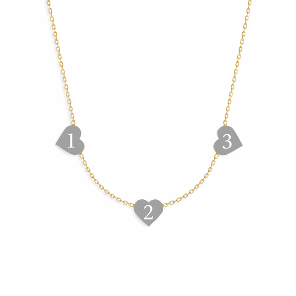  Enamel Heart Charm Necklace S925 Silver - friendship necklace gift from Bestie Keepsake