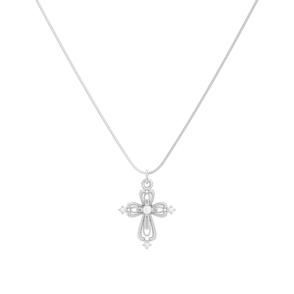  Ornate Lace Cross Pendant Necklace - friendship necklace gift from Bestie Keepsake