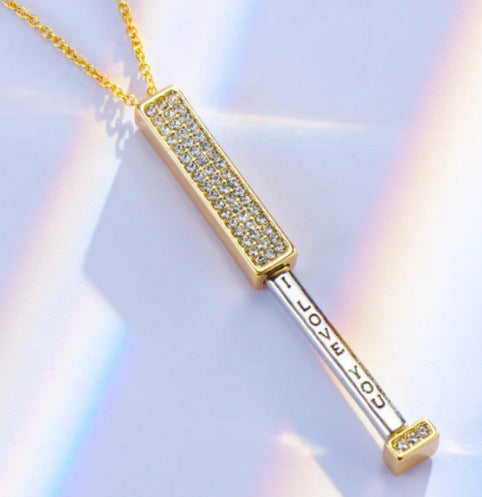  Crystal Encrusted Hidden Bar Necklace - friendship necklace gift from Bestie Keepsake